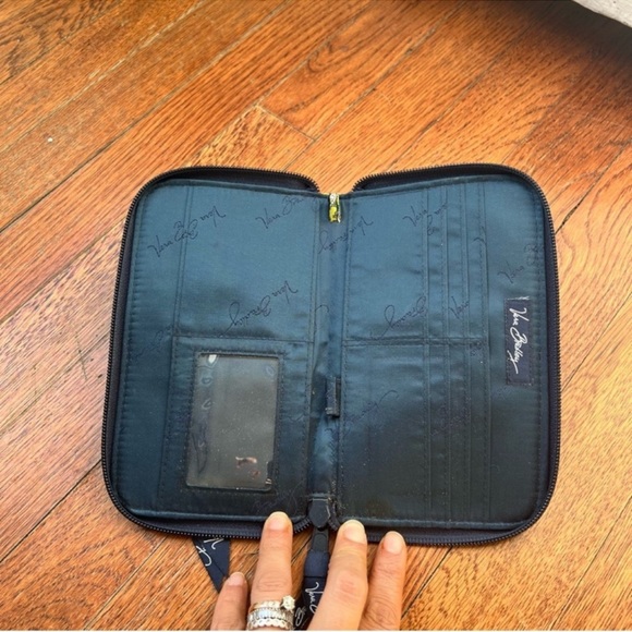 vera bradley Green and blue cambridge full zip around wallet - Picture 4 of 6